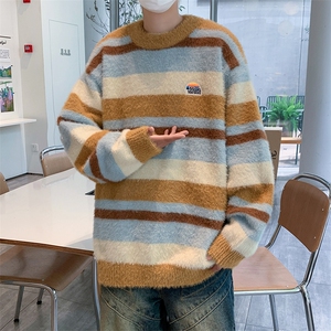 美式毛衣男女秋冬季宽松套头宽松情侣针织衫MY05575-P58图片