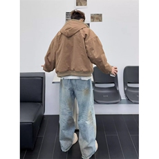 孙圣云啊云纽扣铠甲座山雕美式覆古cleanfit情侣棉服短款外套潮，男装棉衣，星座506A