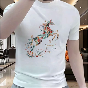 1506A/GC13690/P26新款短袖t恤男夏季韩版潮流简约半袖上衣港风图片
