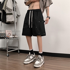 夏季港高街铆钉工装短裤直筒运动5分6分短裤DK8491-P32【特价】，男装牛仔裤，电商A007