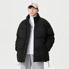 日系麂皮绒棉服男冬新款情侣棉衣外套加厚棉袄羽绒服MY8805-P68，男装棉衣，星座205-1