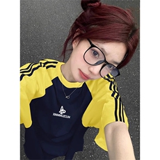 黄袖拼藏青