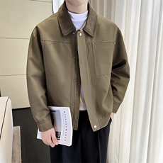 轻熟风高端短款撞色宽松韩版外套风衣夹克男A236-FY8019-P125，男装夹克，电商A236