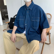 夏季短袖衬衫牛仔衬衣N4706P40，男装衬衫，星座1116-2