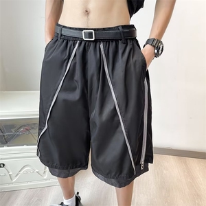 假两件短裤拉链男款夏季小众设计感潮牌宽松休闲五分裤DK0118-P37图片