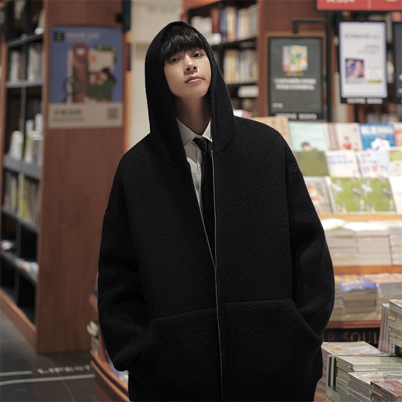 2023纯色全拉链毛衣开衫A169MK2305P75控98（大图可，男装针织衫/毛衣，电商A169