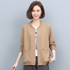 2021秋装新款时尚休闲短外套女宽松显瘦百搭开衫外套图片