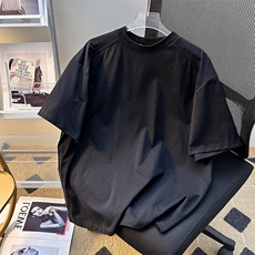美式圆领短袖男宽松设计感痞帅T恤夏季慵懒风上衣服潮T05581-P33，男装T恤，星座308B-1