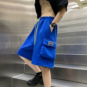 2023华夫格提花编织短裤男款夏季宽松百搭五分卫裤k11-p45控68图片