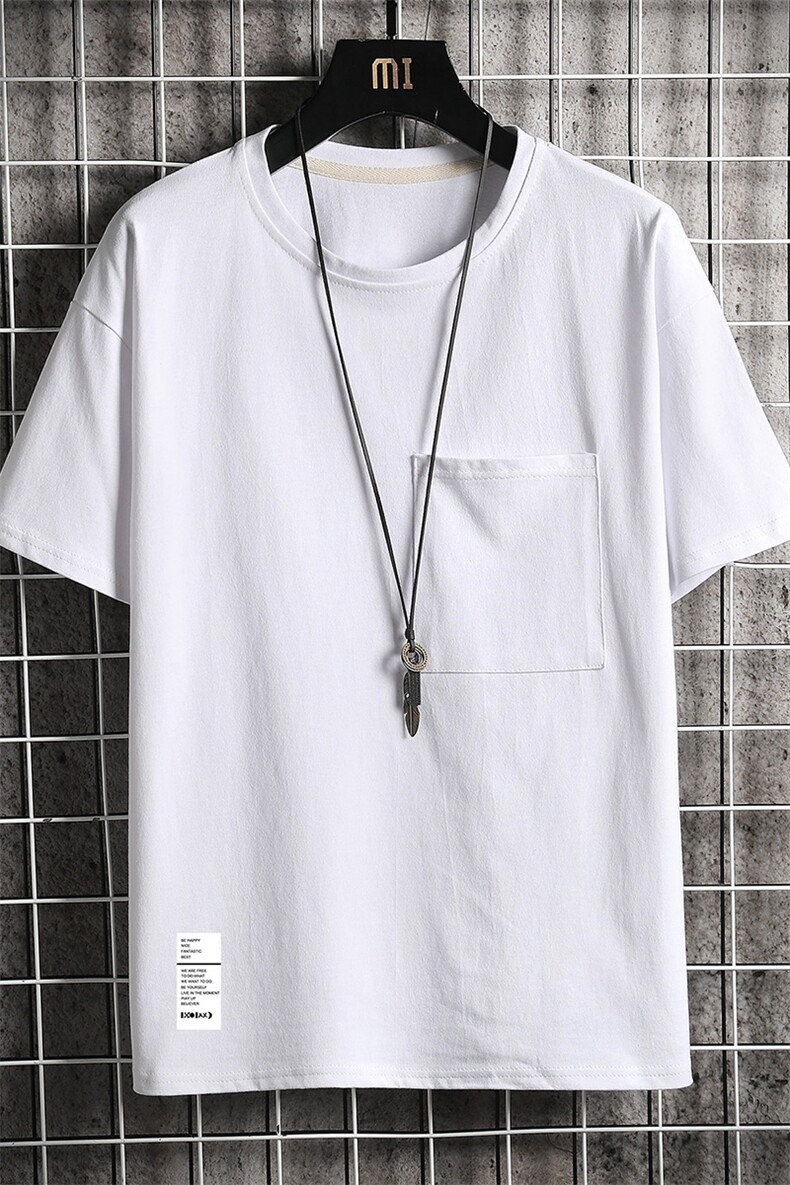 DX24045-P25大口袋百搭短袖t恤男大码半袖体恤上衣服,男装T恤,电商A040A