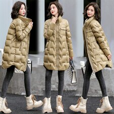 2022冬装新款羽绒服女时尚韩版休闲立领保暖外套，女装羽绒服，铭街依杨