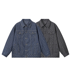水洗牛仔外套男款春美式痞帅上衣服宽松休闲工装夹克JK1322-P75，男装工装外套，星座1103-3