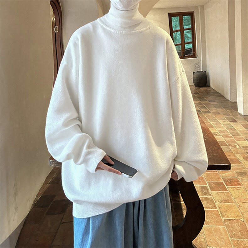 控68高领毛衣男士大码内搭毛线衣男 GM45099-P45加绒款-P65图片