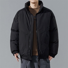 现货冬季美式休闲加厚雪山外套夹克立领纯色三防户外工装棉服，男装夹克，电商A443