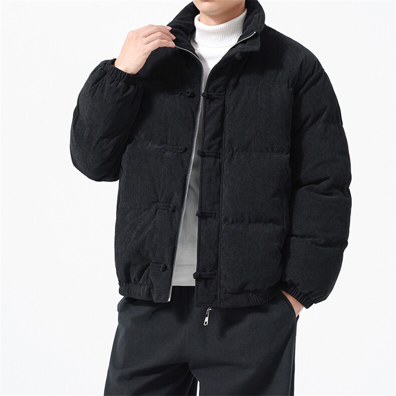 风立领灯芯绒棉衣男加厚潮盘扣棉衣xz815-503p145，男装棉衣，星座815（原A203）