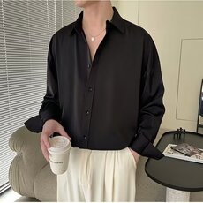 衬衫长袖男士寸衫痞帅休闲上衣高级感垂感免烫衬衣XXC14，男装衬衫，星座208-5