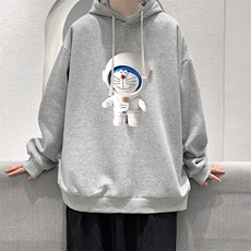 WY2233-P35加绒款-P40纯棉连帽卫衣男大码运动帽衫宽松薄外套男，男装卫衣，电商A040