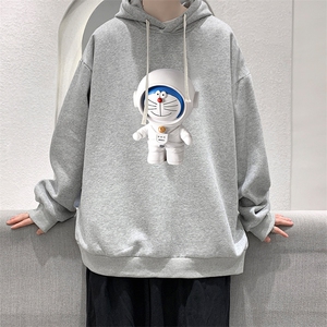 WY2233-P35 加绒款-P40 纯棉连帽卫衣男大码运动帽衫宽松薄外套男图片