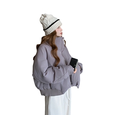 现主推2025冬季新款90白鸭绒灰色宽松显瘦羽绒服女1532-P315K439，女装羽绒服，欣美人