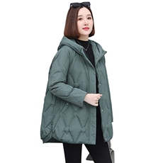 时尚气质休闲连帽羽绒服修身显瘦保暖外套，女装羽绒服，依恋蒂丝