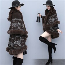 芷墨2021新冬装加厚保暖斗篷外套时尚风复古双层斗篷大衣，女装毛呢外套，芷墨服饰