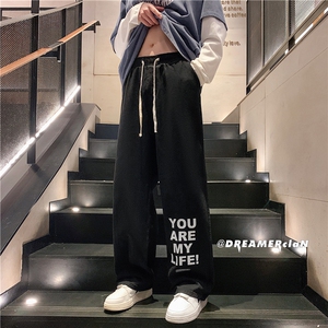 k1008-p55-控78 M-5XL 拉链拼色黄泥在高阶宽松大码牛仔裤cityboy图片