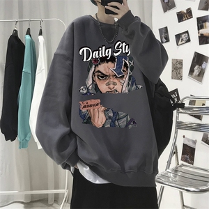 wassup happy圆领卫衣男春秋季潮牌潮流百搭上衣美式宽松休闲外套图片