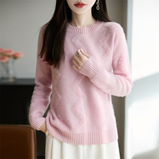 2025年秋季时尚百搭通勤去简约休闲时尚流苏波浪，女装羊毛衫，秋双羊绒