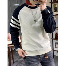 竖条拼接撞色卫衣秋冬季新款男士长袖圆领套头休闲卫衣W8259，男装卫衣，星座1116A（原606A-3）