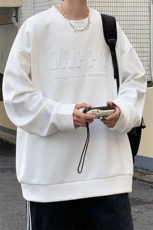 W9015/P35春装新款现货印花卫衣男长袖衬衣大码宽松上衣外套，男装卫衣，电商A141