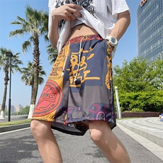沙滩短裤男士韩版潮流痞帅气夏威夷百搭2024夏季五分裤K5530-P23，男装牛仔裤，星座412-3