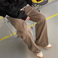 美式复古工装裤解构设计新款宽松牛仔裤美拉德棕色裤子男K68，男装牛仔裤，星座516A