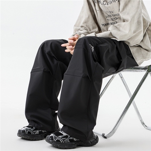 8XL-M刺绣冲锋裤男款大码春秋户外机能登山裤直筒阔腿裤KZ020P50图片