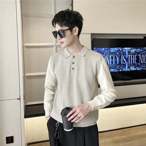 B353 MY816 P68 L-3XL 豆灰冬季男士常规版型潮版针织衫套头毛体图片
