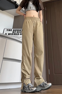 复合版本时尚纯色侧拉链设计大码直筒休闲裤男K59551-特P50控98图片