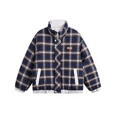 两面穿格子棉服--5675258，男装棉衣，电商S012（CATTEE）