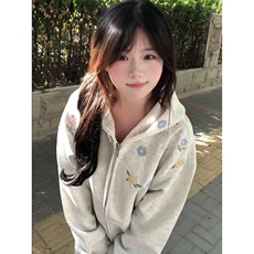 双头拉链卫衣男款秋冬连帽开衫外套oversize美式复古休闲夹克，女装针织衫/毛衣，星座218-8