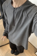 特批亨利领秋冬季德绒宽松长袖T恤冬装打底衫男女款S354-P38，男装T恤，电商A233-1