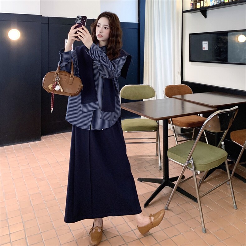 新款现货主推披肩+衬衣+半裙三件套2C129-2599-P175-K258,女装套装/套裙,2C129