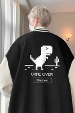 摇粒绒棒球服男大码开衫卫衣男夹克BF86315-P65，男装夹克，电商A040