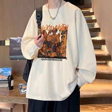 抖音得物供货量大从优可提供视频美式长袖T恤CT819特P25，男装T恤，电商A486-1