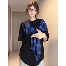 【有货】DT96-批40美式复古蝴蝶结短袖T恤女2025新款夏季宽松半袖，男装T恤，星座603-2