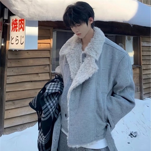 网络图现货  美式做旧座山雕解构磨毛毛领加厚棉服JHT286-P125图片