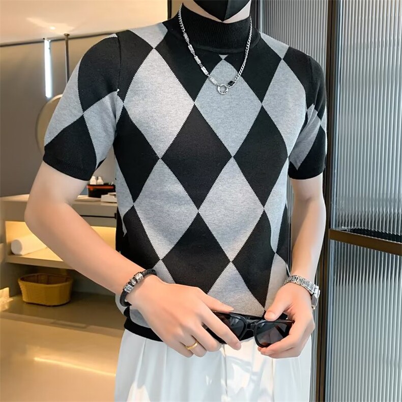半高领内搭短袖打底男新款潮流百搭纯色毛衣打底衫M3317P42,男装针织衫/毛衣,星座1116-2