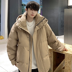 羽绒服男冬季新款宽松港风连帽白鸭绒外套YR922-P160(控价208元，男装羽绒服，星座214-3