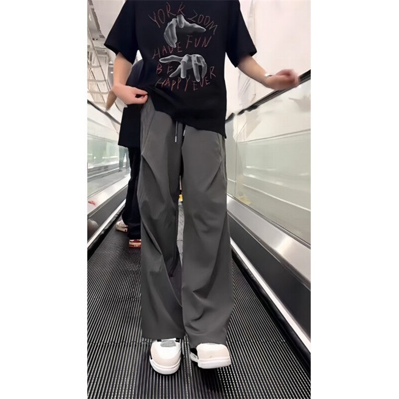 现货网图！纯色百搭皱褶美式速干休闲长裤-EX50802-特批25,男装休闲裤,电商A061