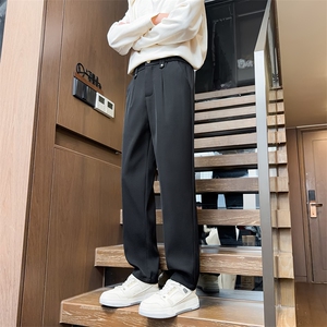 秋冬季男士中高腰商务直筒裤西裤休闲裤男高级感A266-K125-P35图片