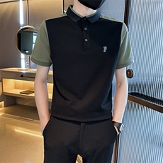2025夏季接字母刺绣夏季短袖T恤翻领Polo衫T0263-特P36，男装T恤，电商D342