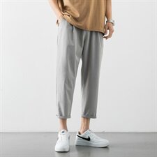 2021夏新款西裤子男士休闲裤韩版潮流九分裤直筒长裤DS751T，男装休闲裤，电商A102