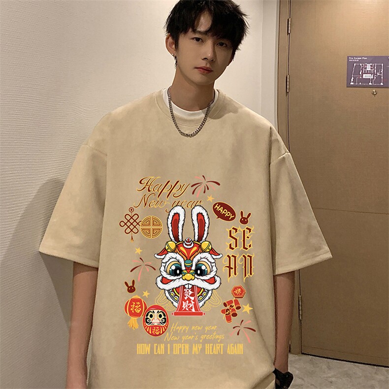 麂皮绒短袖t恤男大码半袖男 JD82299-P25图片